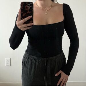 Aritzia Original Contour Squareneck Bodysuit